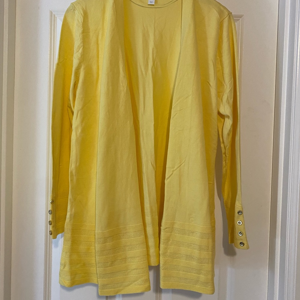 Charter club pastel yellow cardigan size large